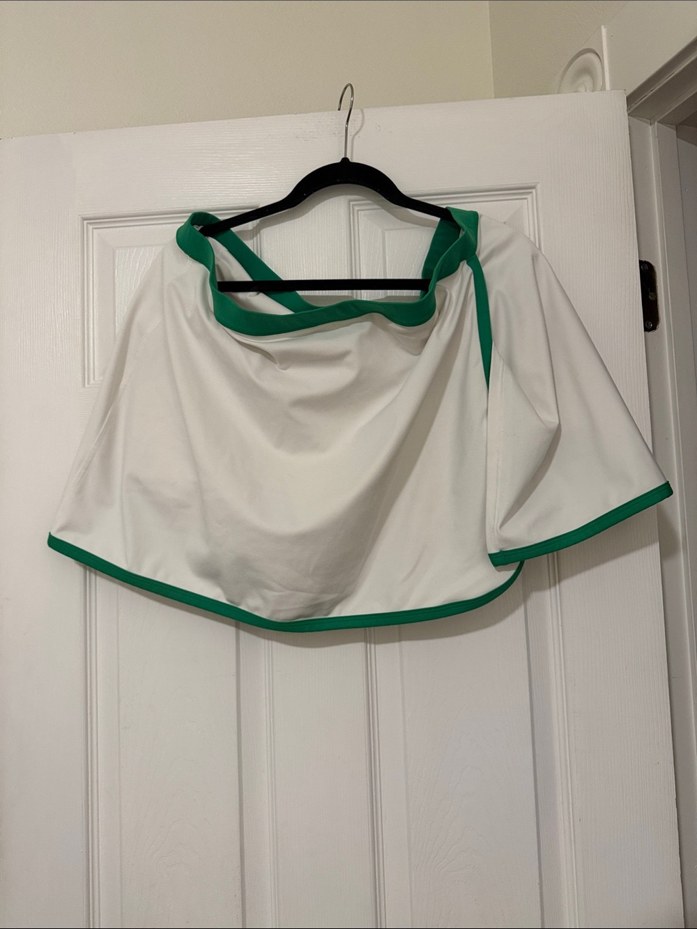 J. Crew White Skirt with Green Trim - Women's A-Line Tennis Skirt